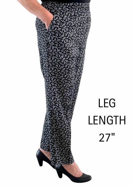 Emma Black and White Design Trousers